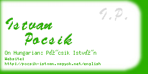 istvan pocsik business card